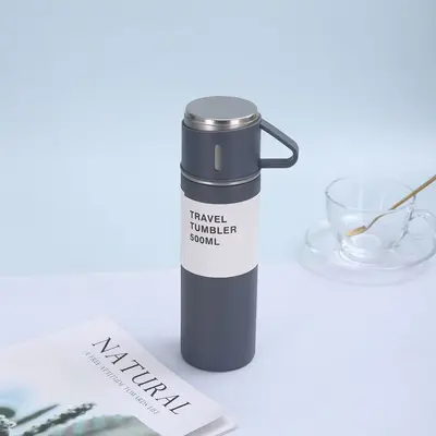 304er Edelstahl-Thermobecher, Geschenkset mit drei Deckeln - 10