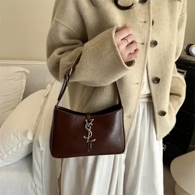 French-Style Light Luxury Small Square Handbag, Women's Shoulder Bag - 4