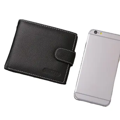 PU Leather Short Men's Wallet, Retro Zipper with Coin Pocket - 5