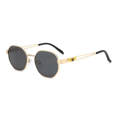 Herren-Sonnenbrille mit Metall-Ovalrahmen, Retro-Premium-Optik - 9