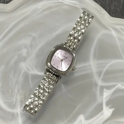 Women's Square Link Chain Watch, British Style - 8