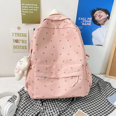 Women's Japanese-Style Backpack for Middle and High School Students, Simple Summer Design - 5
