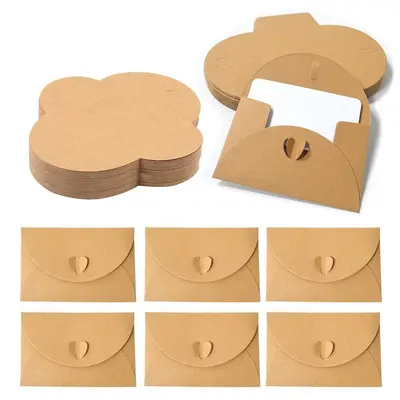 Retro Kraft Paper Wedding Envelope for Birthday and Greeting Cards, Creative Packaging