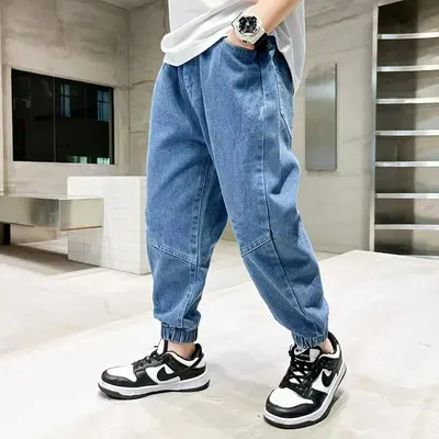 Boys' Autumn Jeans, Leopard Print, Straight-Leg - 7