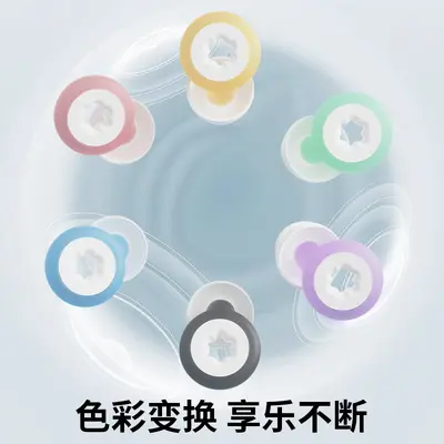 Silicone Ring Soundproof Rainbow Electroplated Earplugs, Noise Reduction Waterproof, Three Pairs Replaceable Ear Caps, Earplug Heads for Noise Cancelling Sleep
