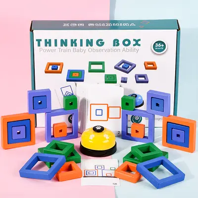 Children's Educational Two-Player Block Building Board Game