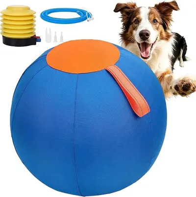 Großer Hundeball, aufblasbar, strapazierfähiger Trainingsball mit PVC-Hülle, XXL