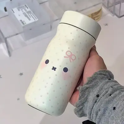 Paslanmaz çelik termos, 500 ml sevimli öğrenci su bardağı - 3