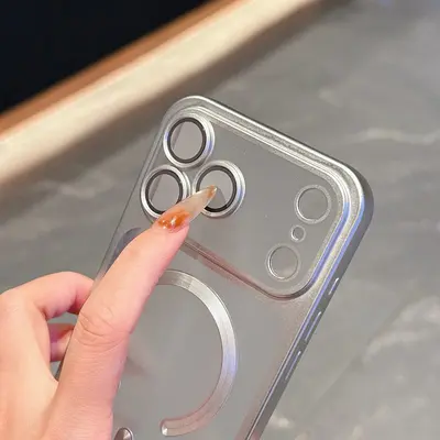 Magnet-Handyhülle matt für iPhone 17 Pro Max, weiche Schale