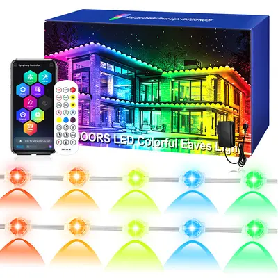 2.4G RGB akıllı saçak ışık, Bluetooth ve uygulama kontrollü, su geçirmez