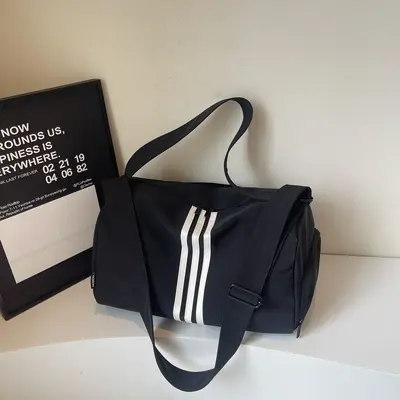 Striped Travel Bag, Large Capacity, Sports Style - 7