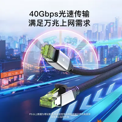 Akihabara Kategori 8 10G ağ kablosu, çift korumalı, QS5501