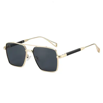 Quadratische Herrensonnenbrille aus Metall mit Doppelsteg - 1