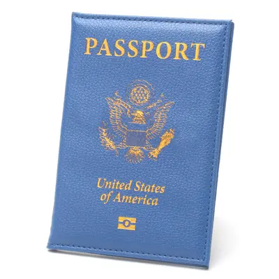 Slim US passport holder, leather, portable, lychee texture, travel - 7