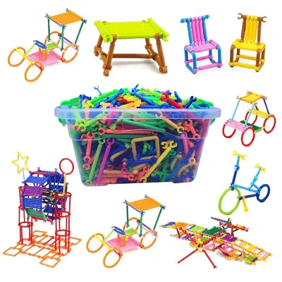 Children's Educational Plastic Building Blocks, Early Learning Assembly Toy - 4