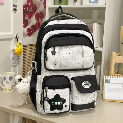 Lightweight Large Capacity School Backpack for Grades 5-6 - 9