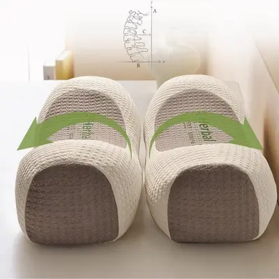 Buckwheat pillow with removable core, neck support