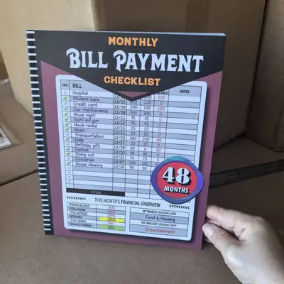 Amazon New Arrival Bill Payment Management Book Bill Payment Tracking Budget Notebook