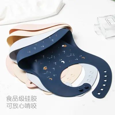 INS-Stil Kinder-Silikonlatz Baby-Fütterungslatz 3D wasserdichter Latz waschbar Speicheltuch - 4