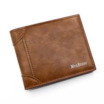 Erkek Kısa Cüzdan, Retro PU Deri, Madeni Para Bölmeli, Çok Kartlıklı - 7