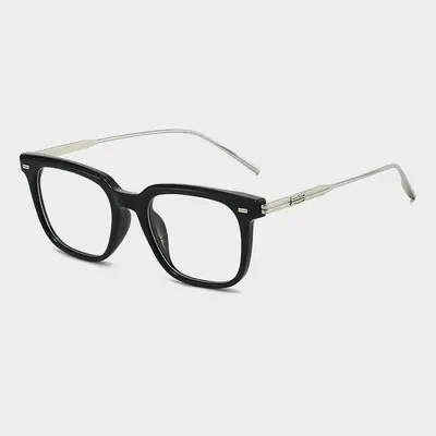 Square Blue Light Blocking Glasses for Men, Prescription Lenses Possible