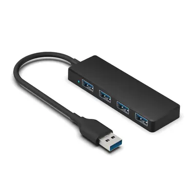 4-in-1 USB Docking Station Type-C 4-Port USB HUB mit LED-Anzeige Erweiterungs-Dockingstation kompatibel mit Handy und Computer