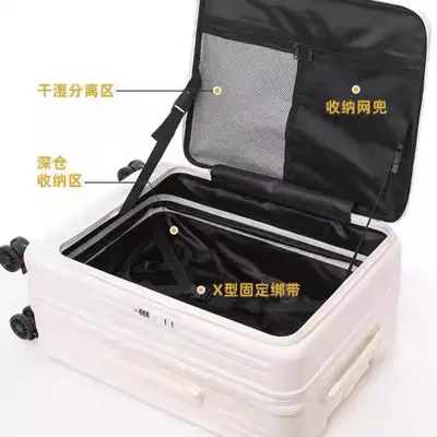 20-Inch Expandable Zipper Suitcase with Front Opening Compartment, 19-Point - 4