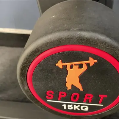 Round head dumbbell set, rubber coated, pure iron, men and women
