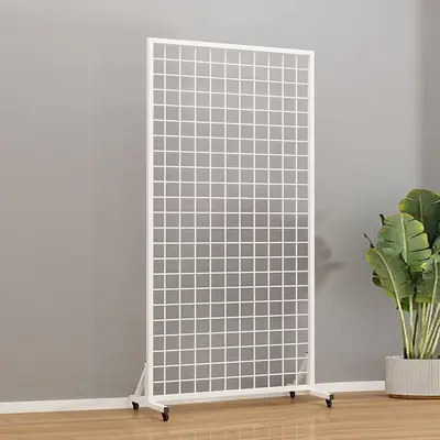 Wire Mesh Display Stand with Wheels, for Exhibitions and Trade Shows - 7