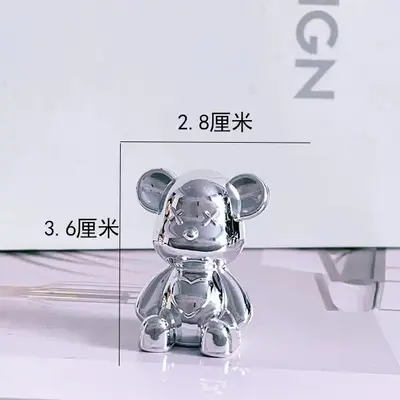 Electroplated Bear Knob, Glass Lid Handle for Milk Pot