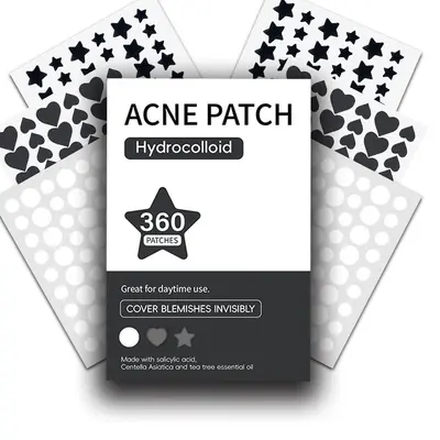 跨境蓝色彩盒装痘痘贴PE材质 360粒隐形星星爱心圆形遮瑕痘痘贴 - 9