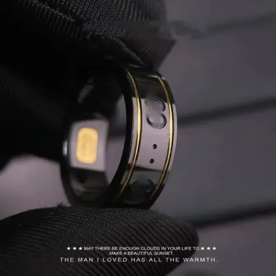 Çift G siyah-beyaz seramik vintage yüzük, arı planet tasarımı, çift modeli - 4