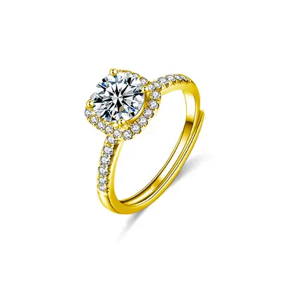 S925 silver moissanite sugar cube ring for women - 8