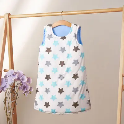 Pure Cotton Children's Sleeping Bag for Spring and Autumn, Sleeveless - 7