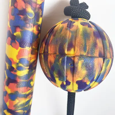 Dog Chew Toy Set with Bite-Resistant EVA Chew Ball and Stick, Mixed Colors - 5