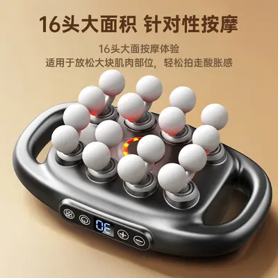 16-Head Rechargeable Massage Gun, High-Power, Interchangeable 6-12 Heads - 5