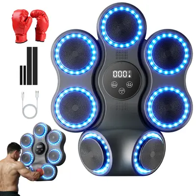 Yeni akıllı Bluetooth müzikli boks makinesi hedefi, iç mekan elektronik hedefi, boks ringi hedefi, boks duvar hedefi, boks antrenman cihazı - 5