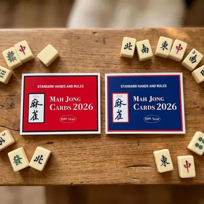 4pcs一套跨境2026美国麻将说明书规则计分美式麻将规则卡亚马逊