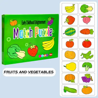 Children's Matching Puzzle Ages 0-3 Large Pieces Early Education - 9