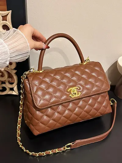 Women's Diamond-Quilted Chain Shoulder Crossbody Bag - 3