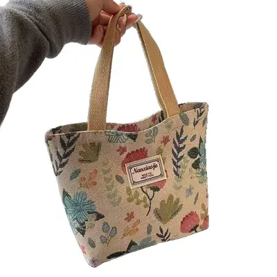 Large Capacity Women's Canvas Tote Bag Single Shoulder Commuter Handbag - 6