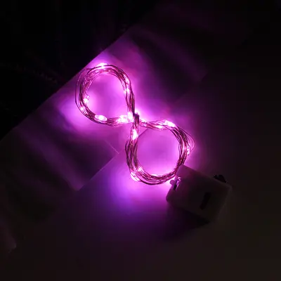 LED String Light, Small, Adjustable, Flash and Multicolor - 12