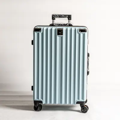 Koffertasche mit Rädern, moderner Aluminiumrahmen-Koffer, universal rollbar, 24 Zoll, für Studentinnen, 26 Zoll, strapazierfähig, trendy, Zahlenschloss, Ledertasche - 13