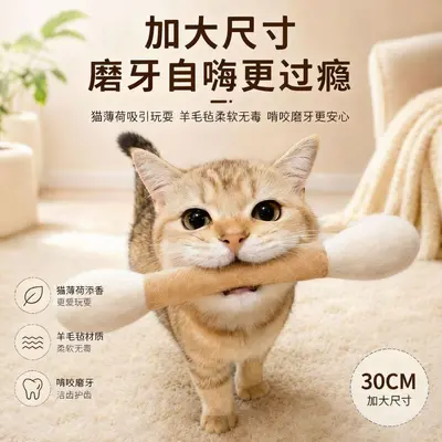 Keçe Kedi Oyuncağı, Kedi Nanesi İçerikli Dev Kedi Oltası - 1