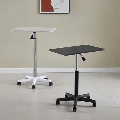 Height-Adjustable Mobile Office Computer Desk, Standing Workstation - 11