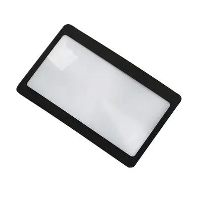 Portable Handheld Magnifier, Full-Page Magnification, Card Style