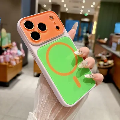 Dopamine Color-Block Magnetic Phone Case for iPhone 17 Pro Max - 7