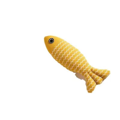 Игрушка для кошек, для самостоятельной игры, против скуки, с кошачьей мятой, из мешковины, реалистичная рыбка, прорезыватель для котят, интерактивная дразнилка-удочка для котят, товары для домашних животных - 5
