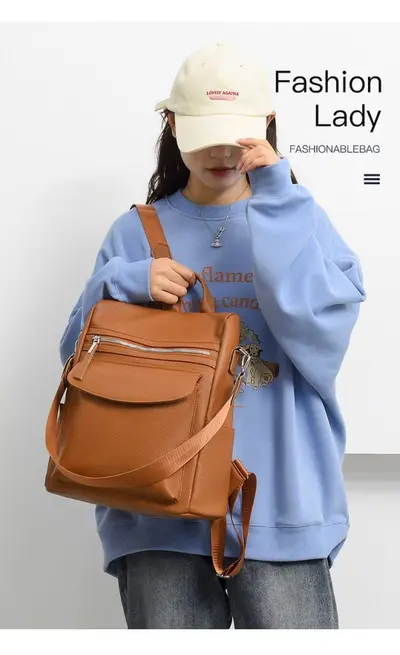 Retro Style Large Capacity Women's Backpack - 8