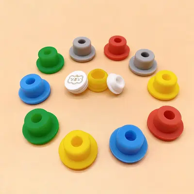 T-shaped silicone dust plug, colorful cylinder, high temperature resistant
